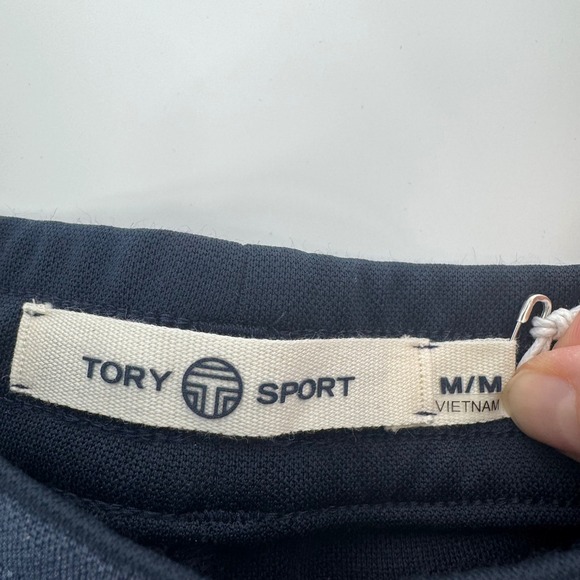 Tory Sport Wide Leg Track Pants Navy White Red Women's M NWT - Picture 6 of 9